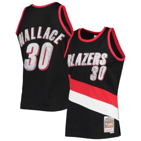 Rasheed Wallace Portland Trail Blazers Mitchell & Ness 1999/00 Hardwood Classics Basketball 75th Anniversary Diamond Swingman Jersey - Black