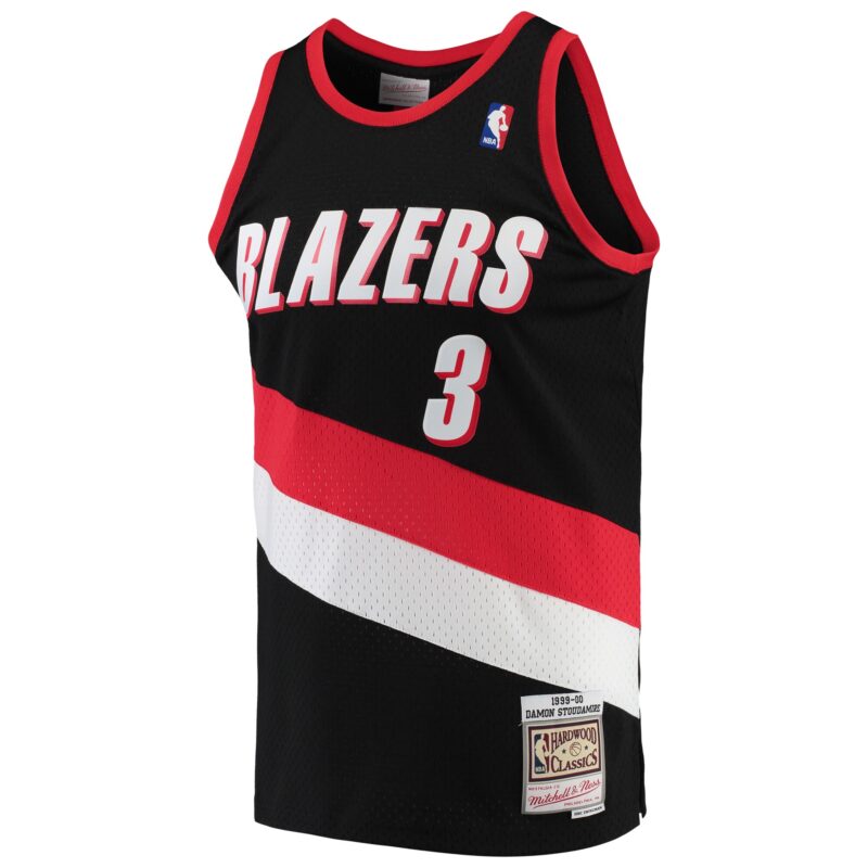 Damon Stoudamire Portland Trail Blazers Mitchell & Ness 1999/00 Hardwood Classics Swingman Jersey - Black - Image 2