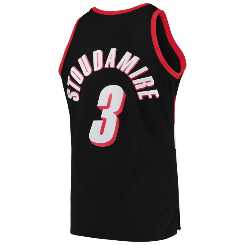 Damon Stoudamire Portland Trail Blazers Mitchell & Ness 1999/00 Hardwood Classics Swingman Jersey - Black - Image 3