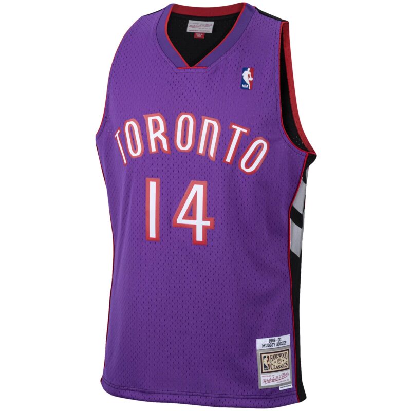 Muggsy Bogues Toronto Raptors Mitchell & Ness 1999/00 Hardwood Classics Swingman Jersey - Purple - Image 2