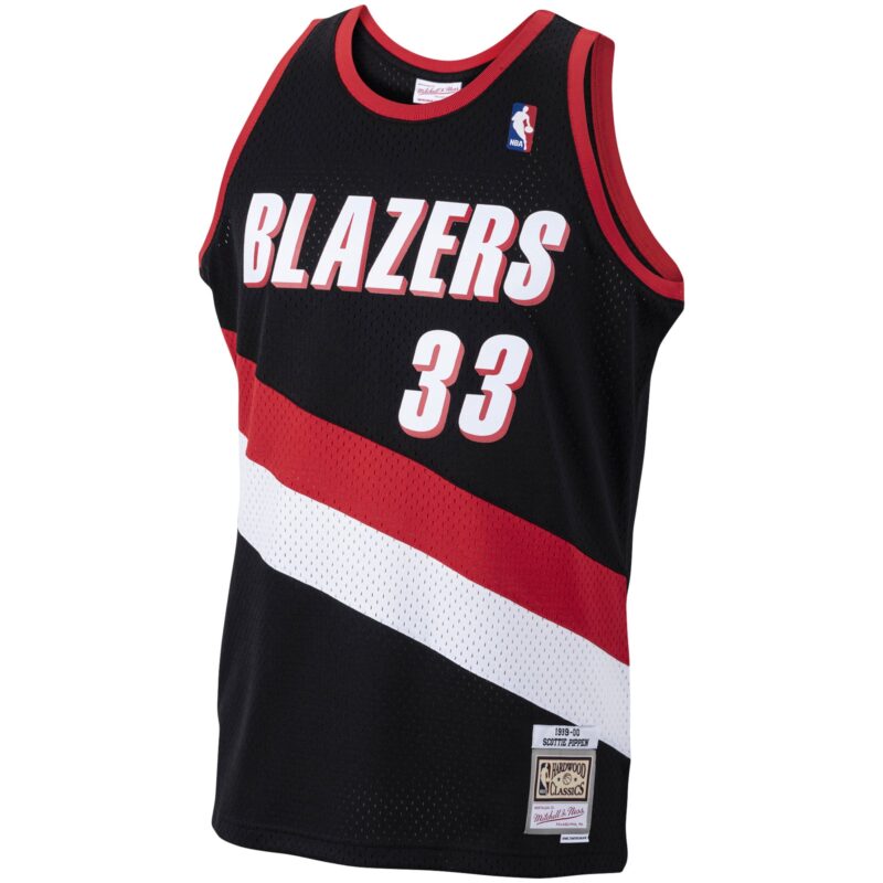 Scottie Pippen Portland Trail Blazers Mitchell & Ness 1999/00 Hardwood Classics Swingman Jersey - Black - Image 2