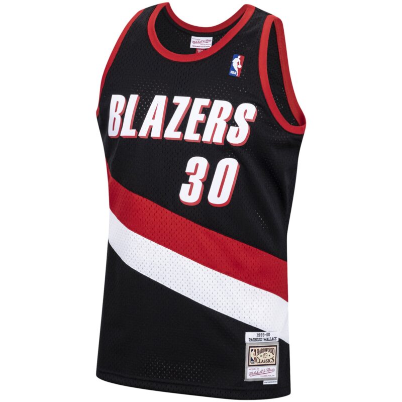 Rasheed Wallace Portland Trail Blazers Mitchell & Ness 1999/00 Hardwood Classics Swingman Jersey - Black - Image 2