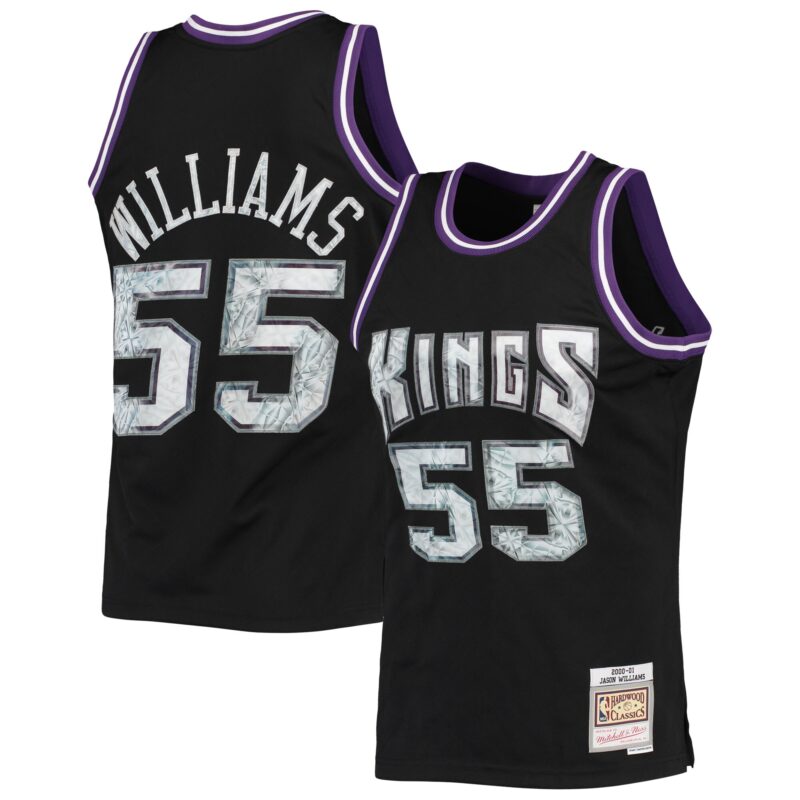 Jason Williams Sacramento Kings Mitchell & Ness 2000/01 Hardwood Classics Basketball 75th Anniversary Diamond Swingman Jersey - Black