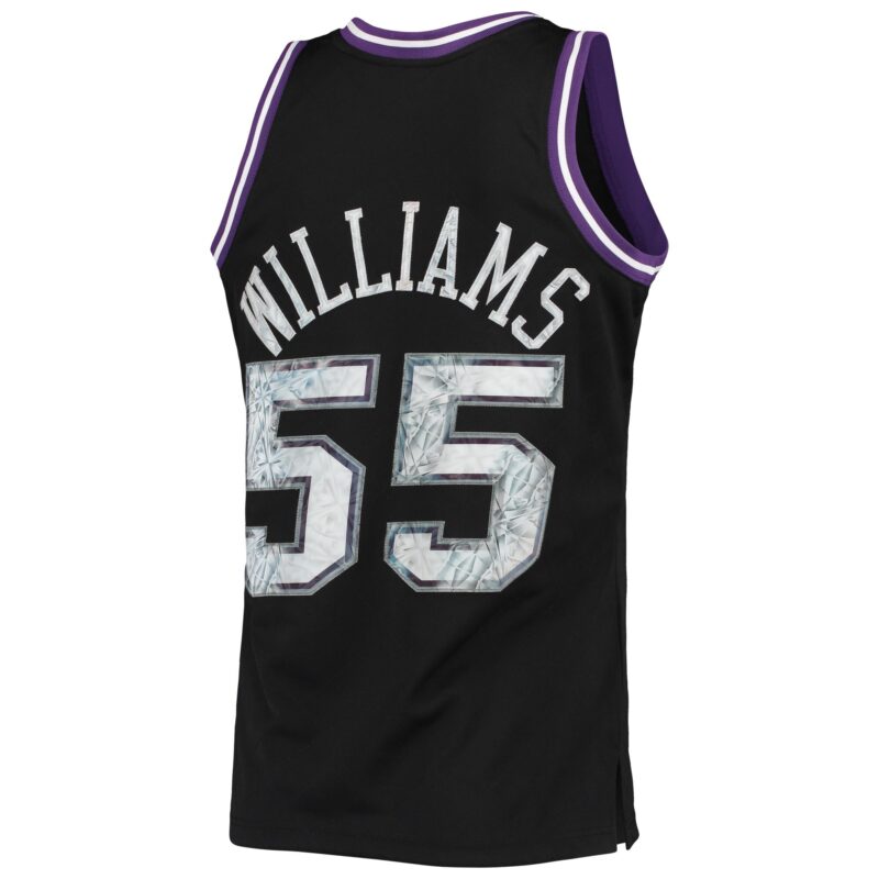 Jason Williams Sacramento Kings Mitchell & Ness 2000/01 Hardwood Classics Basketball 75th Anniversary Diamond Swingman Jersey - Black - Image 3