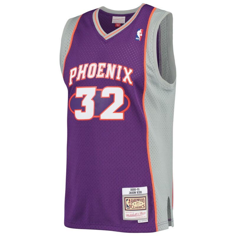 Jason Kidd Phoenix Suns Mitchell & Ness 2000/01 Hardwood Classics Swingman Jersey - Purple - Image 2