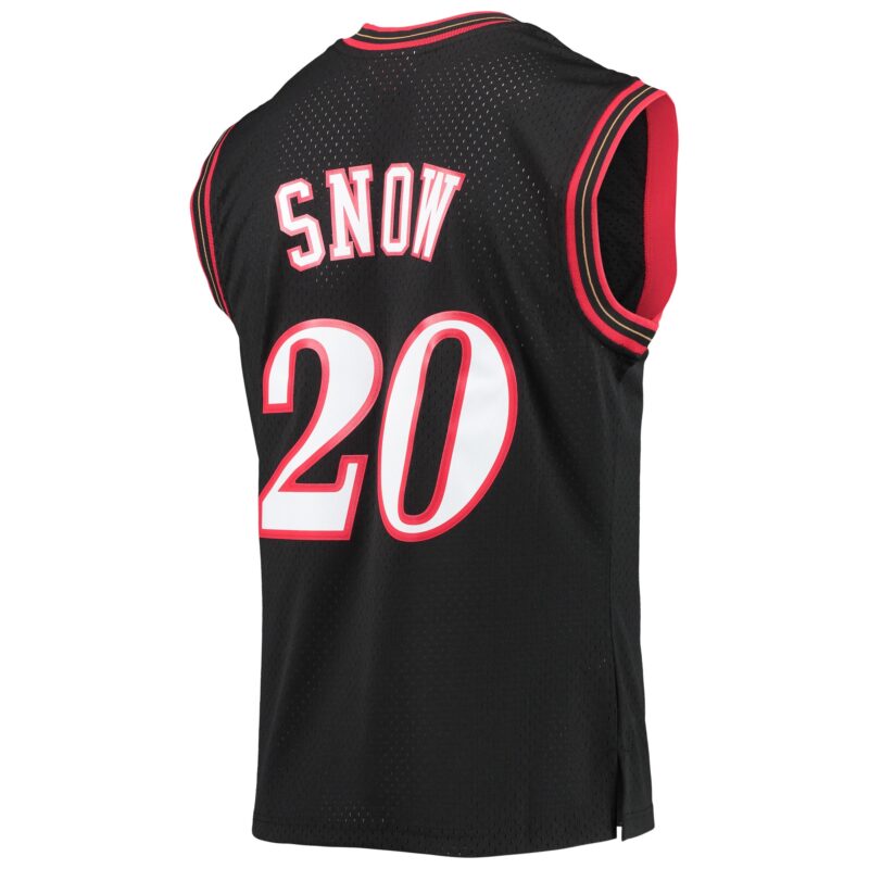 Eric Snow Philadelphia 76ers Mitchell & Ness 2000/01 Hardwood Classics Swingman Jersey - Black - Image 3