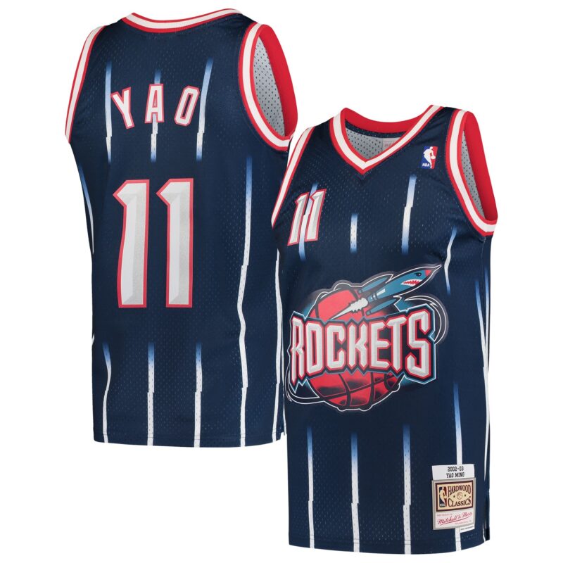 Yao Ming Houston Rockets Mitchell & Ness 2002/03 Hardwood Classics Swingman Jersey - Navy