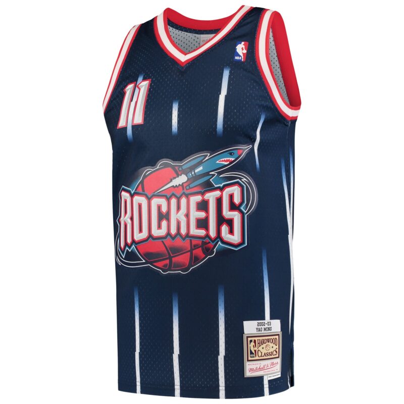 Yao Ming Houston Rockets Mitchell & Ness 2002/03 Hardwood Classics Swingman Jersey - Navy - Image 2