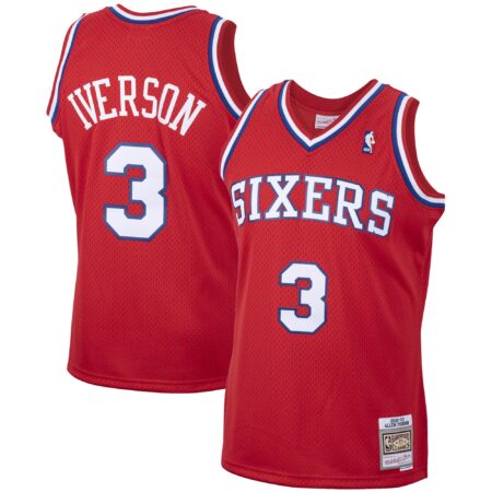 Allen Iverson Philadelphia 76ers Mitchell & Ness 2002/03 Hardwood Classics Swingman Jersey - Red