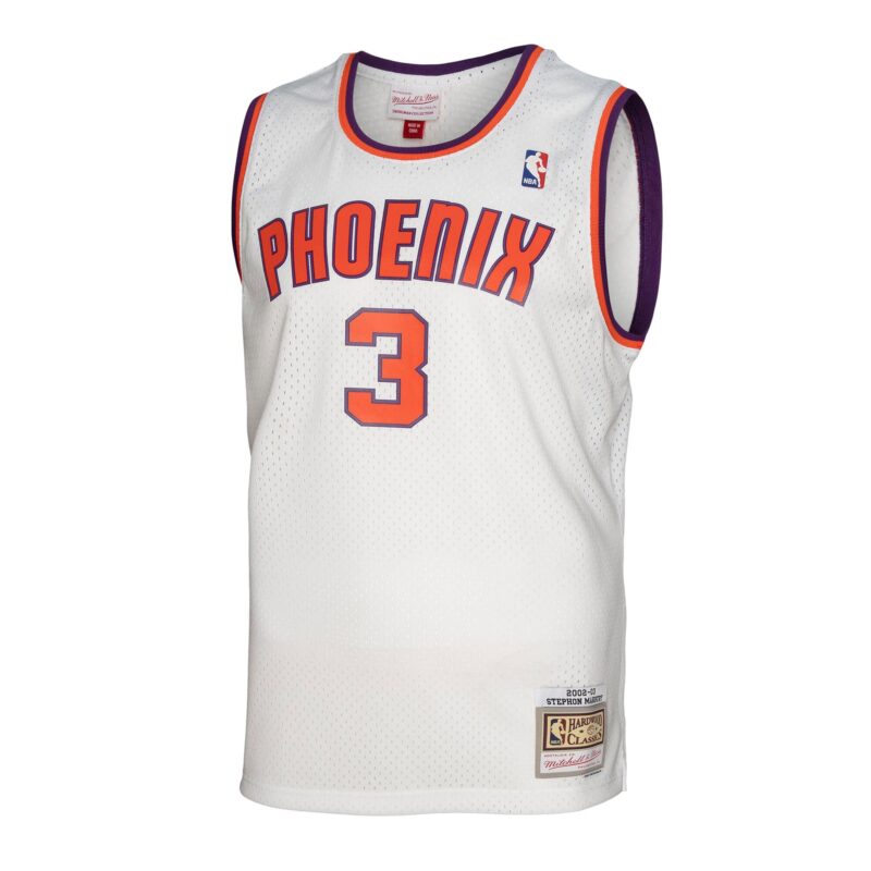 Stephon Marbury Phoenix Suns Mitchell & Ness 2002/03 Hardwood Classics Swingman Jersey - White - Image 2