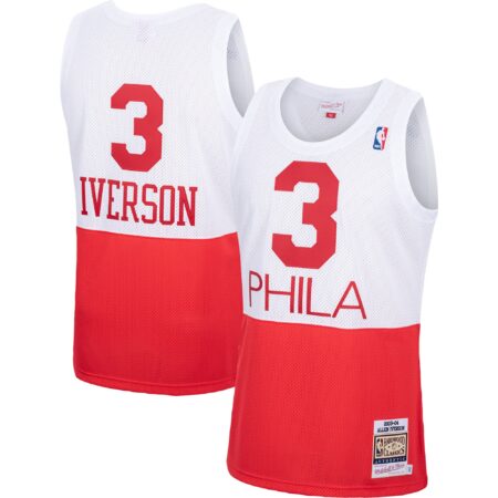 Allen Iverson Philadelphia 76ers Mitchell & Ness 2003/04 Hardwood Classics Jersey - White
