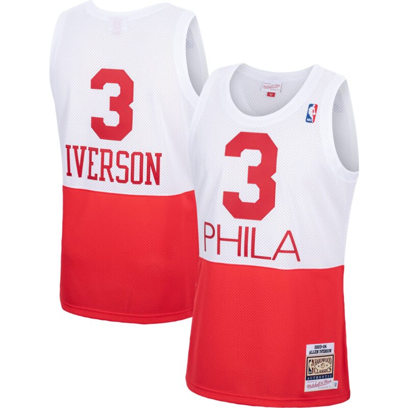 Allen Iverson Philadelphia 76ers Mitchell & Ness 2003/04 Hardwood Classics Jersey - White