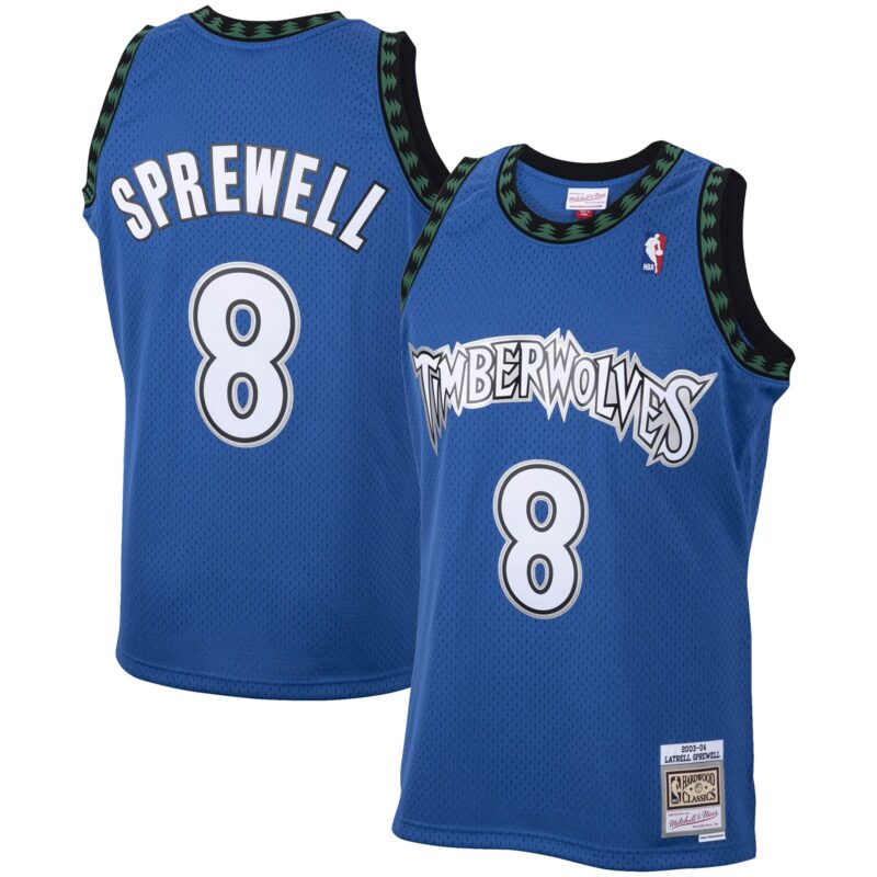 Latrell Sprewell Minnesota Timberwolves Mitchell & Ness 2003/04 Hardwood Classics Swingman Jersey - Blue