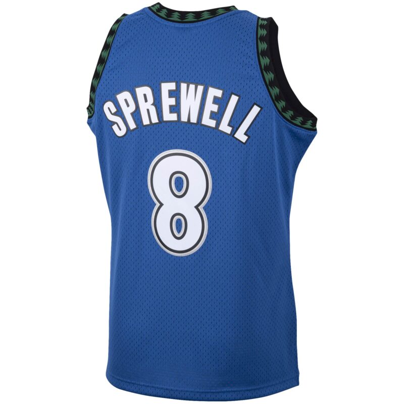 Latrell Sprewell Minnesota Timberwolves Mitchell & Ness 2003/04 Hardwood Classics Swingman Jersey - Blue - Image 3