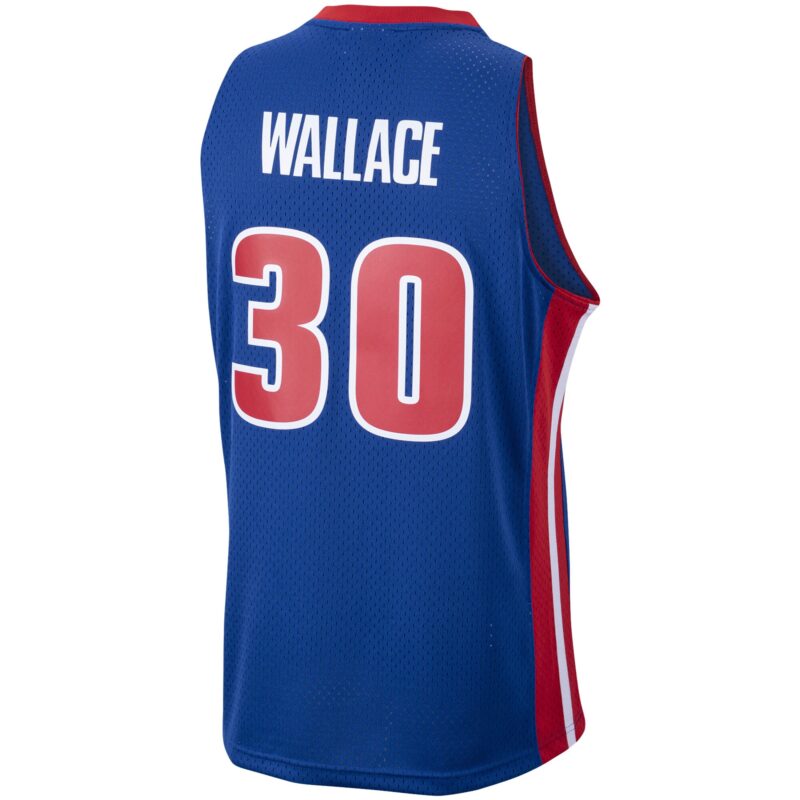 Rasheed Wallace Detroit Pistons Mitchell & Ness 2003/04 Hardwood Classics Swingman Jersey - Royal - Image 3