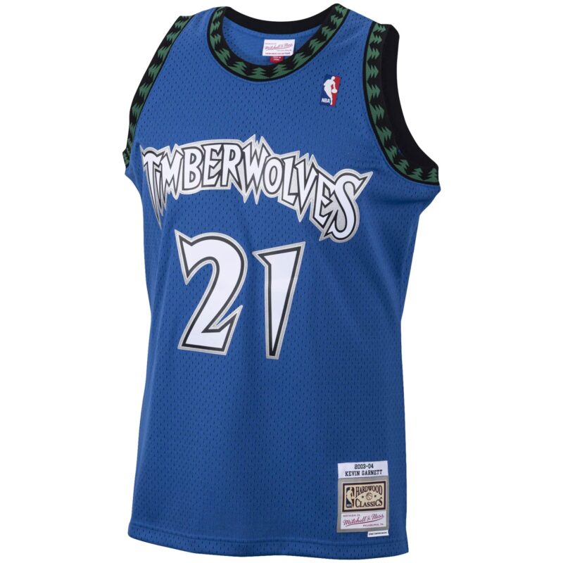 Kevin Garnett Minnesota Timberwolves Mitchell & Ness Big & Tall 2003/04 Hardwood Classics Swingman Jersey - Blue - Image 2