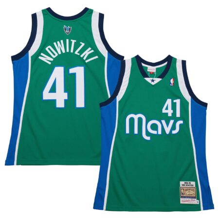 Dirk Nowitzki Dallas Mavericks Mitchell & Ness 2004/05 Hardwood Classics Jersey - Green
