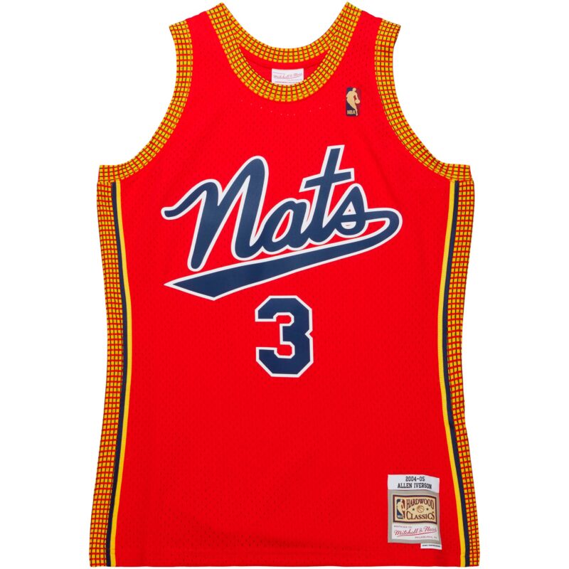 Allen Iverson Philadelphia 76ers Mitchell & Ness 2004/05 Hardwood Classics Swingman Jersey - Red - Image 2