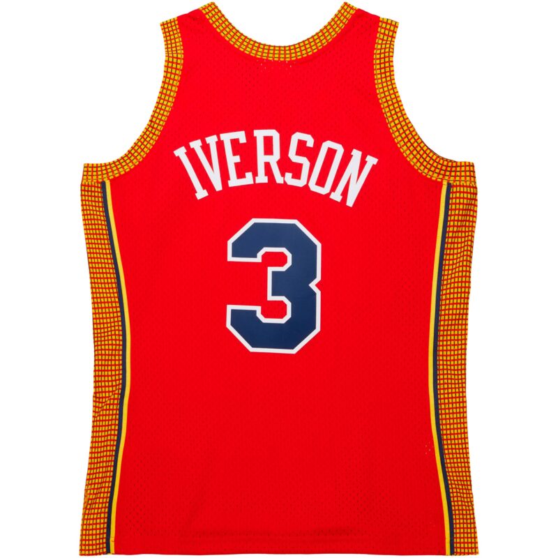 Allen Iverson Philadelphia 76ers Mitchell & Ness 2004/05 Hardwood Classics Swingman Jersey - Red - Image 3