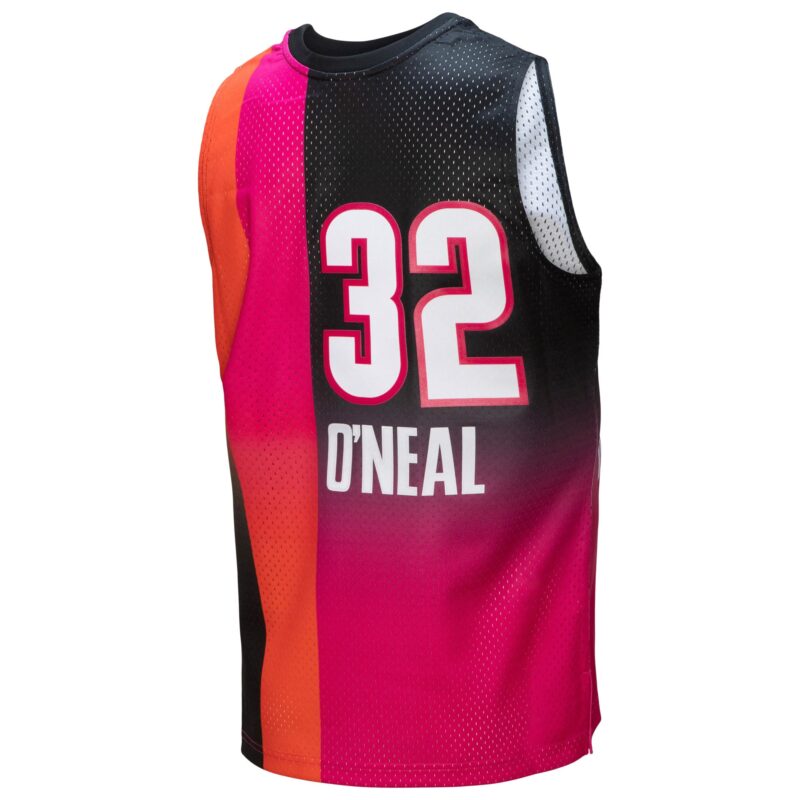 Shaquille O'Neal Miami Heat Mitchell & Ness 2005/06 Hardwood Classics Fadeaway Swingman Player Jersey - Pink/Black - Image 3