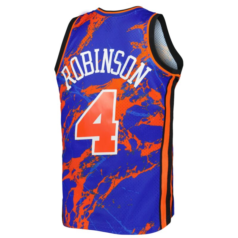 Nate Robinson New York Knicks Mitchell & Ness 2005/06 Hardwood Classics Marble Swingman Jersey - Blue - Image 3