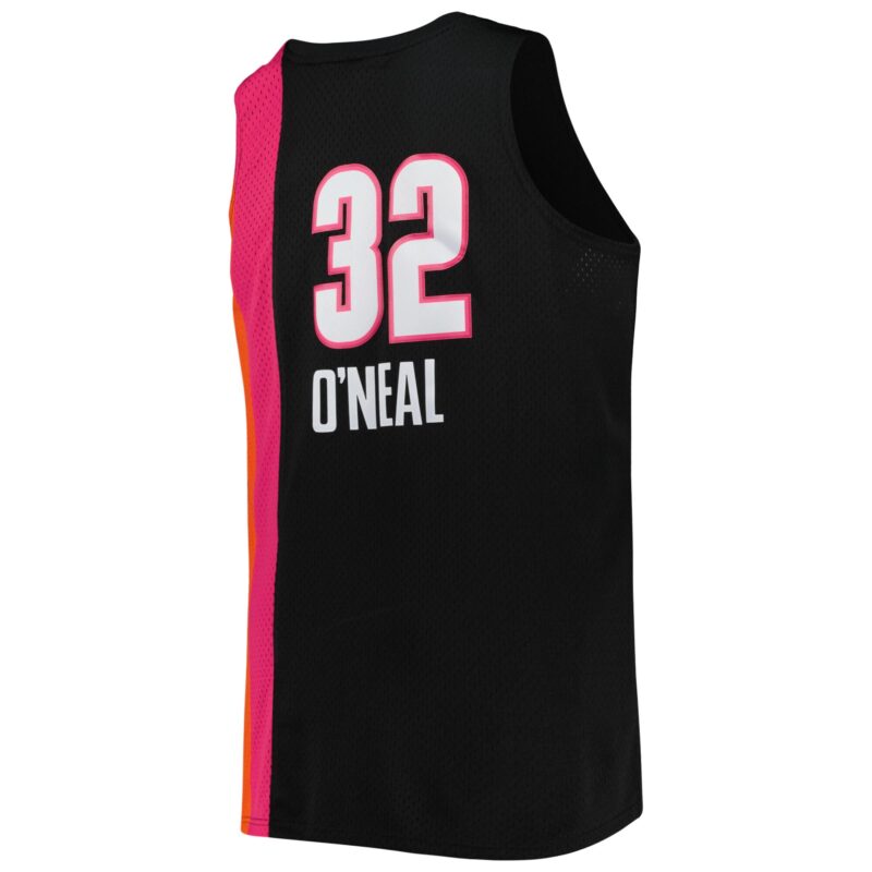 Shaquille O'Neal Miami Heat Mitchell & Ness Big & Tall Hardwood Classics 2005/06 Swingman Jersey - Black - Image 3