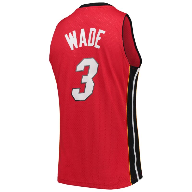 Dwyane Wade Miami Heat Mitchell & Ness Big & Tall Hardwood Classics 2005/06 Swingman Jersey - Red - Image 3