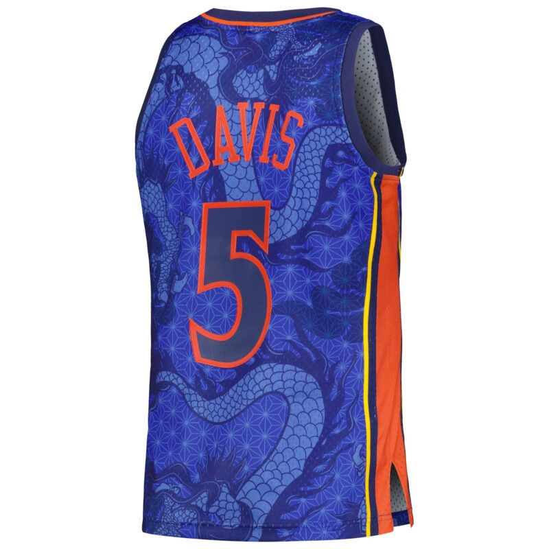 Baron Davis Golden State Warriors Mitchell & Ness 2006/07 Hardwood Classics Asian Heritage 6.0 Swingman Throwback Player Jersey - Royal - Image 3