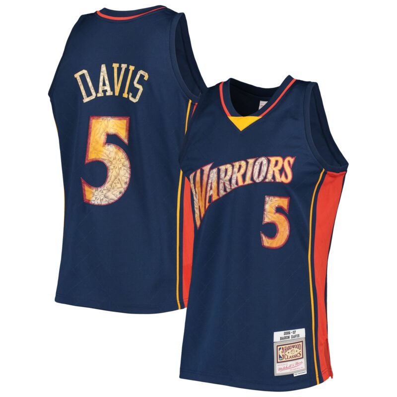 Baron Davis Golden State Warriors Mitchell & Ness 2006/07 Hardwood Classics Basketball 75th Anniversary Diamond Swingman Jersey - Royal