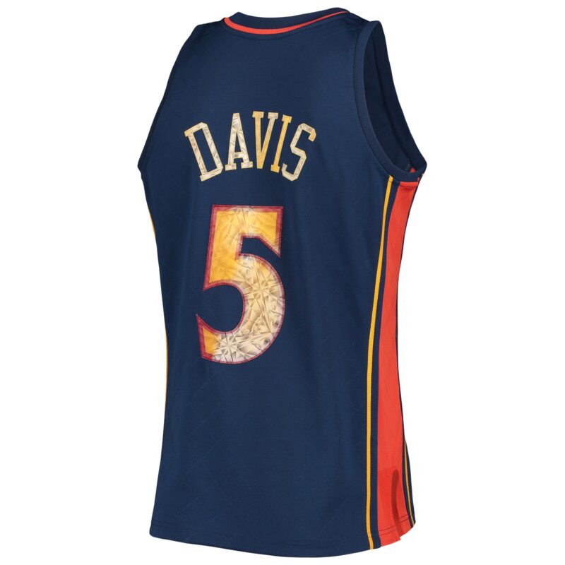 Baron Davis Golden State Warriors Mitchell & Ness 2006/07 Hardwood Classics Basketball 75th Anniversary Diamond Swingman Jersey - Royal - Image 3