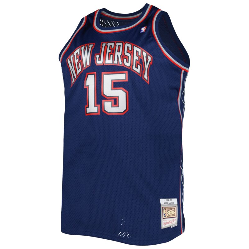 Vince Carter New Jersey Nets Mitchell & Ness Big & Tall Hardwood Classics 2006/07 Swingman Jersey - Navy - Image 2