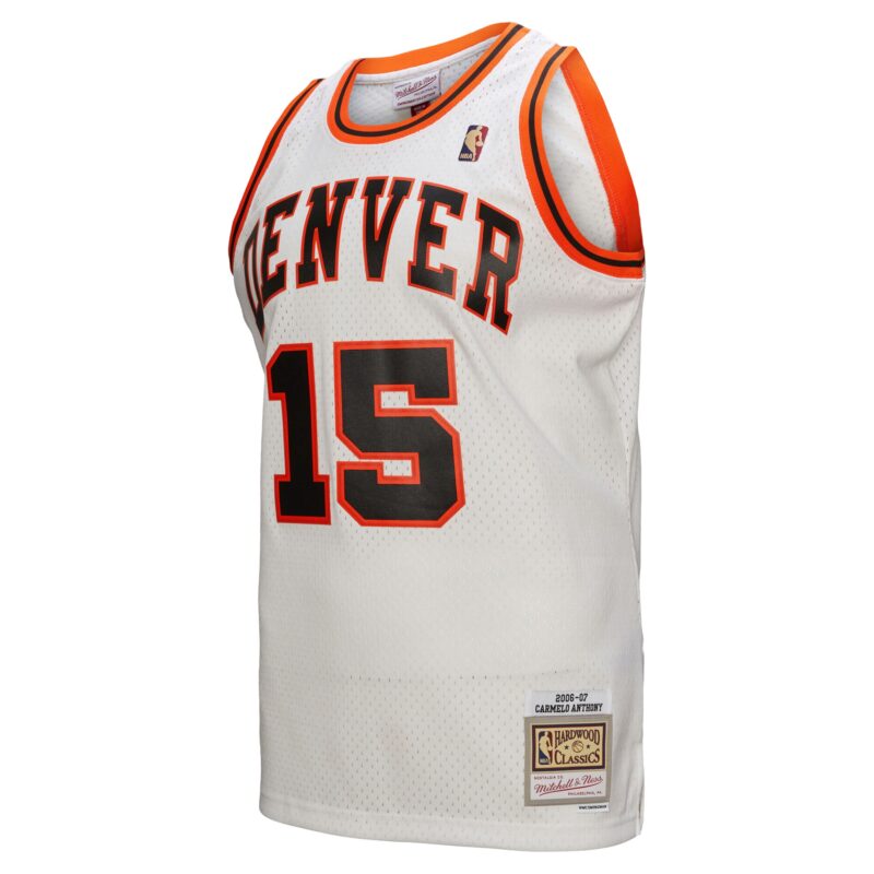 Carmelo Anthony Denver Nuggets Mitchell & Ness 2006/07 Swingman Jersey - White - Image 2