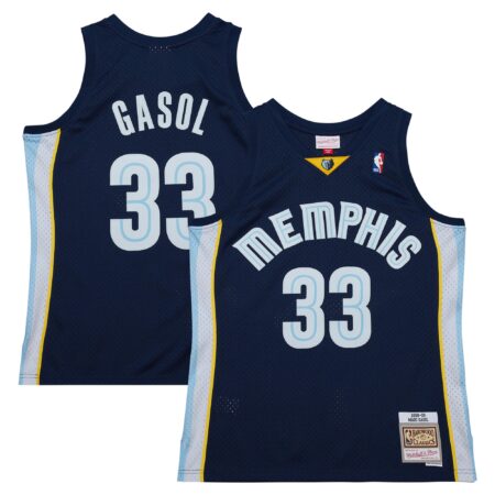 Marc Gasol Memphis Grizzlies Mitchell & Ness 2008/09 Hardwood Classics Swingman Throwback Jersey - Navy