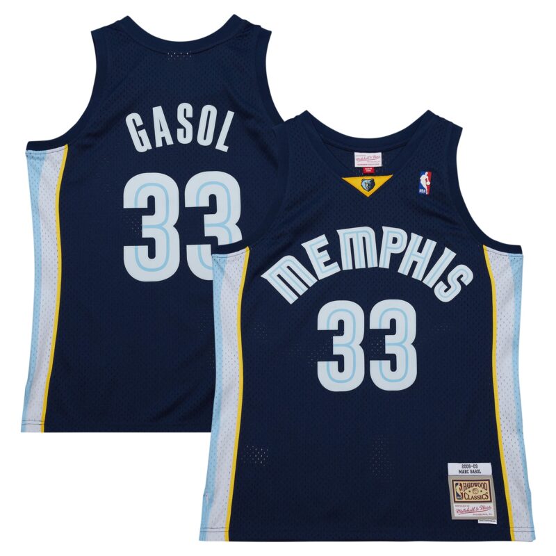 Marc Gasol Memphis Grizzlies Mitchell & Ness 2008/09 Hardwood Classics Swingman Throwback Jersey - Navy