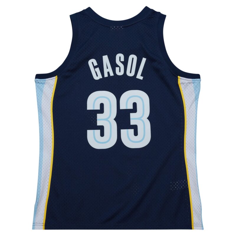 Marc Gasol Memphis Grizzlies Mitchell & Ness 2008/09 Hardwood Classics Swingman Throwback Jersey - Navy - Image 3