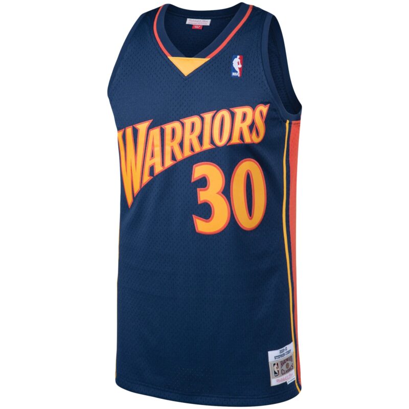 Stephen Curry Golden State Warriors Mitchell & Ness 2009/10 Big & Tall Hardwood Classics Swingman Jersey - Navy - Image 2