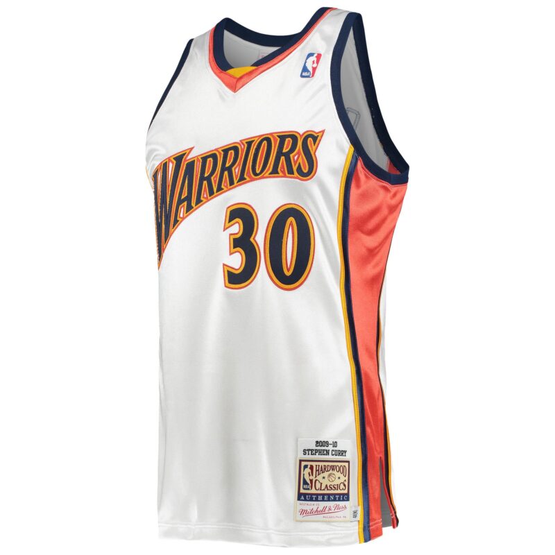 Stephen Curry Golden State Warriors Mitchell & Ness 2009/10 Hardwood Classics Jersey - White - Image 2