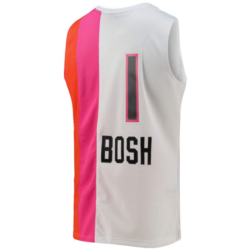 Chris Bosh Miami Heat Mitchell & Ness 2011/12 Hardwood Classics Swingman Jersey - White - Image 3