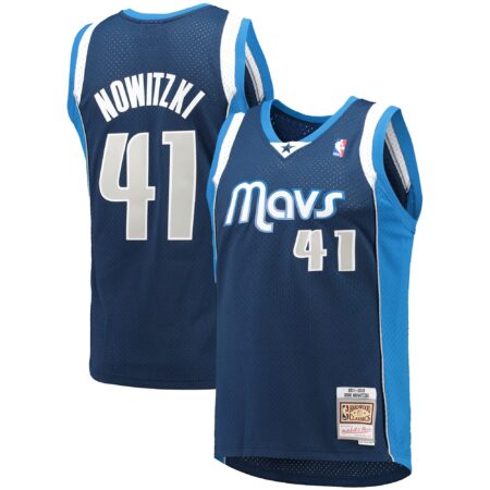Dirk Nowitzki Dallas Mavericks Mitchell & Ness 2011/12 Hardwood Classics Swingman Jersey - Navy