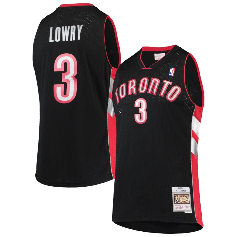 Kyle Lowry Toronto Raptors Mitchell & Ness 2012/13 Hardwood Classics Swingman Jersey - Black