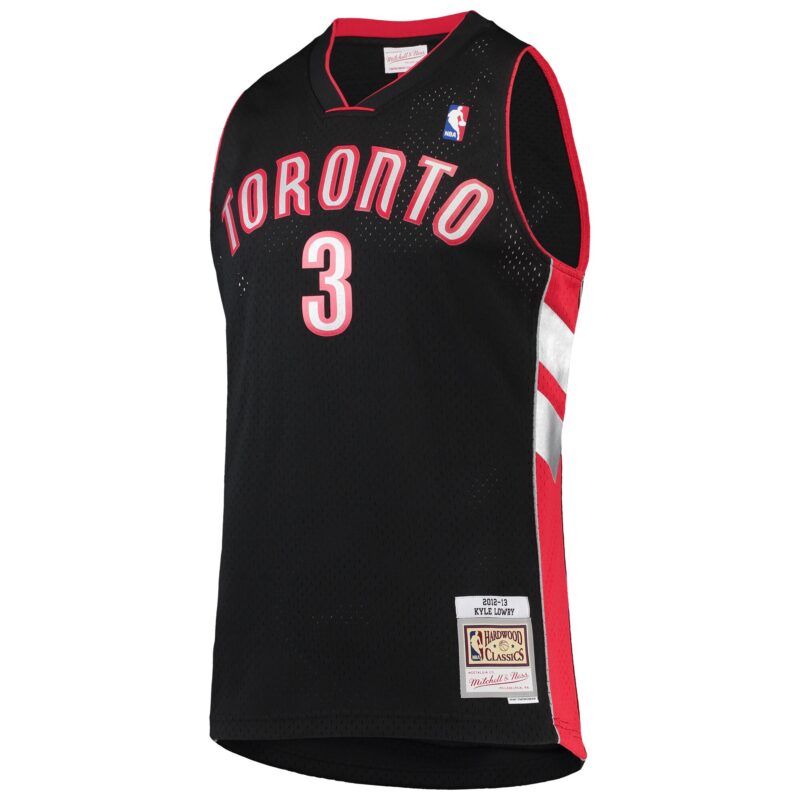 Kyle Lowry Toronto Raptors Mitchell & Ness 2012/13 Hardwood Classics Swingman Jersey - Black - Image 2