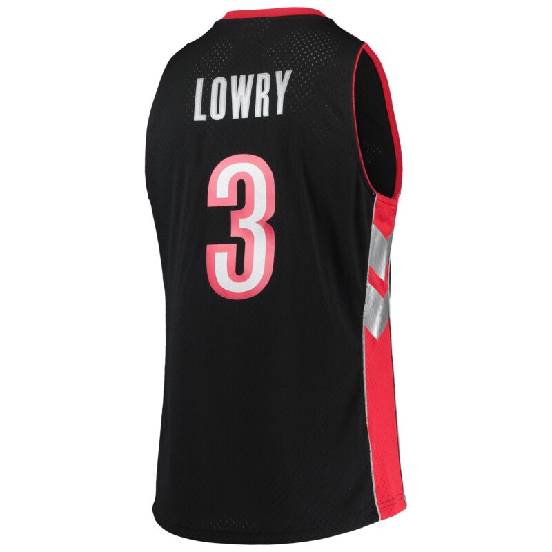 Kyle Lowry Toronto Raptors Mitchell & Ness 2012/13 Hardwood Classics Swingman Jersey - Black - Image 3