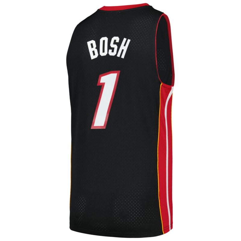 Chris Bosh Miami Heat Mitchell & Ness 2012/13 Hardwood Classics Swingman Jersey - Black - Image 3