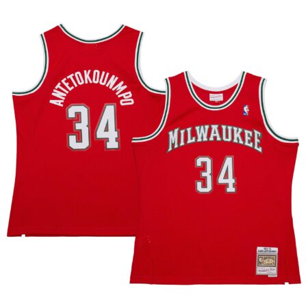 Giannis Antetokounmpo Milwaukee Bucks Mitchell & Ness 2014/15 Hardwood Classics Swingman Jersey - Red