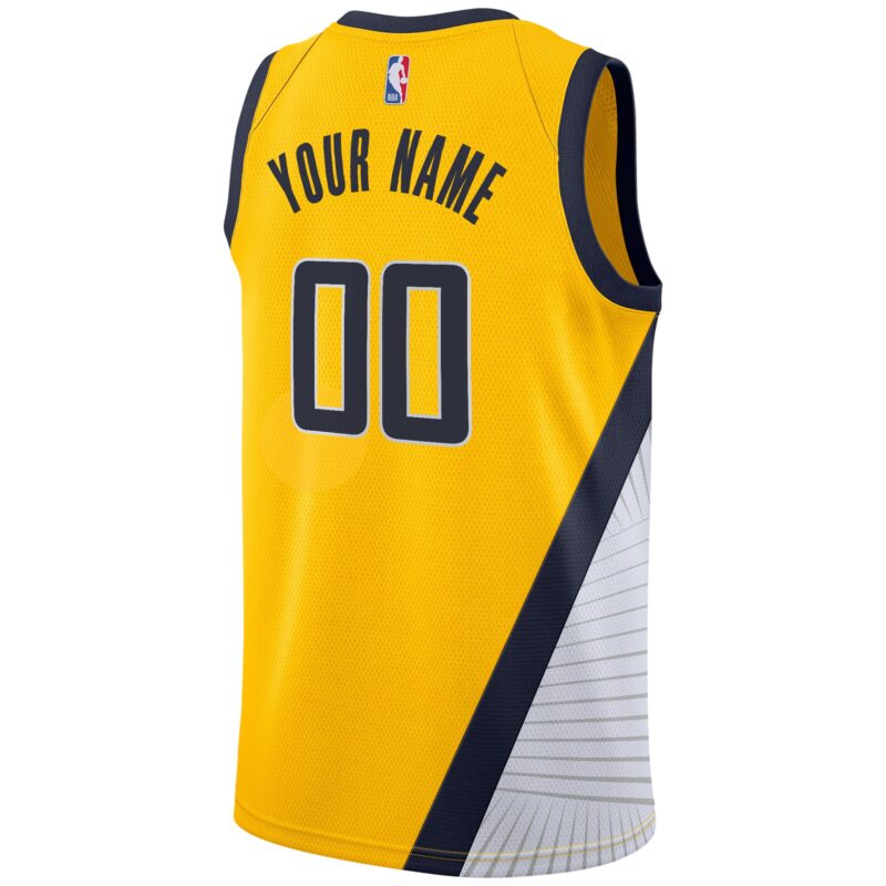 Indiana Pacers 2019/20 Custom Swingman Jersey Yellow - Statement Edition - Image 3