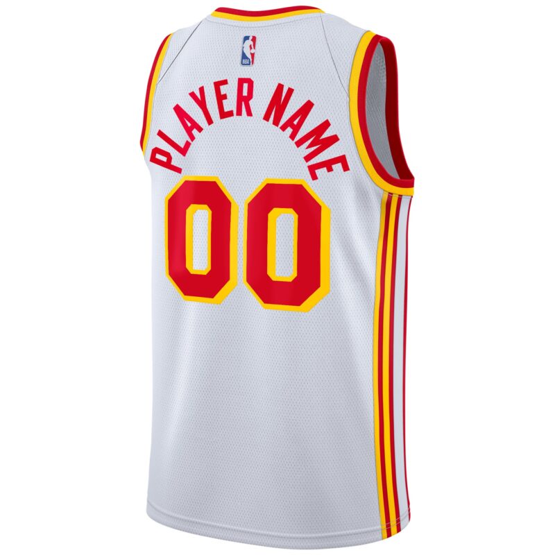 Atlanta Hawks 2020/21 Swingman Custom Jersey - Association Edition - White - Image 3