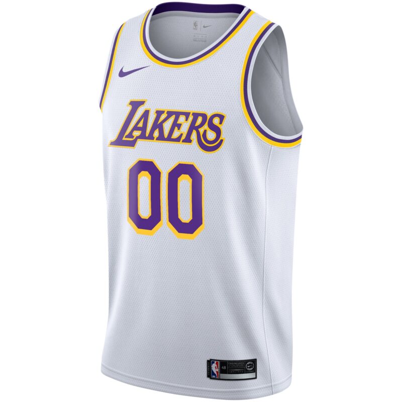 Los Angeles Lakers 2020/21 Swingman Custom Jersey - Association Edition - White - Image 2