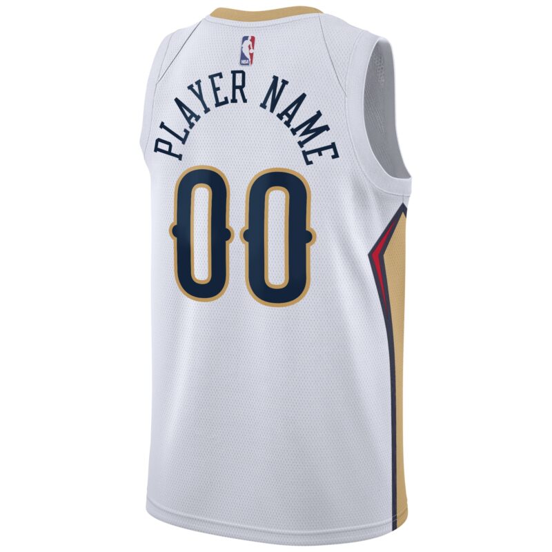 New Orleans Pelicans 2020/21 Swingman Custom Jersey - Association Edition - White - Image 3