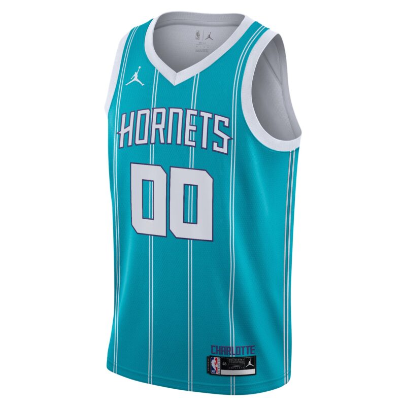 Charlotte Hornets Brand 2020/21 Swingman Custom Jersey - Icon Edition - Teal - Image 2