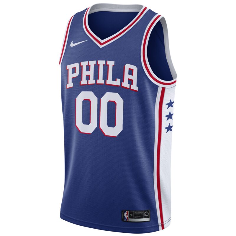 Philadelphia 76ers 2020/21 Swingman Custom Jersey - Icon Edition - Royal - Image 2
